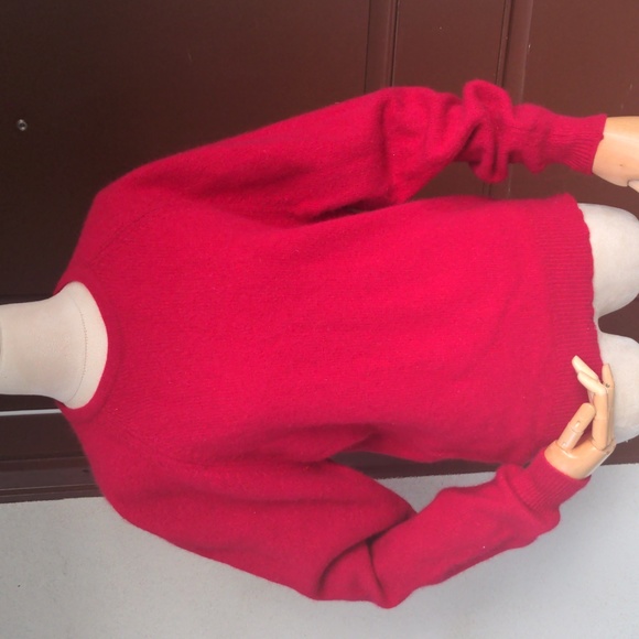 St. Michael Sweaters - 3/$15 Michael women's red angora sweater crew neck sz small Made in the U.K.